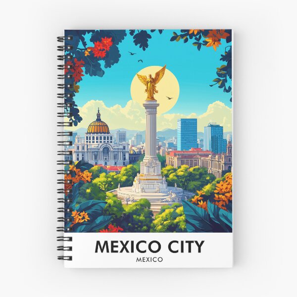 Item preview, Mexico City Retro Travel Print designed and sold by HomeLivingCo.