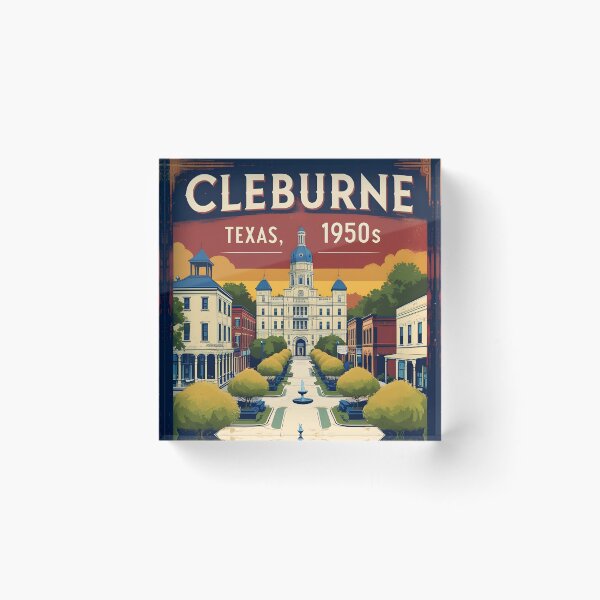 Item preview, Cleburne Texas USA Vintage Travel Tourism  designed and sold by TravelersGems.