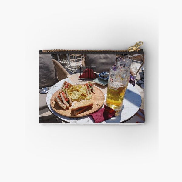 Item preview, A club sandwich and a glass of Mythos beer. designed and sold by ronsaunders47.