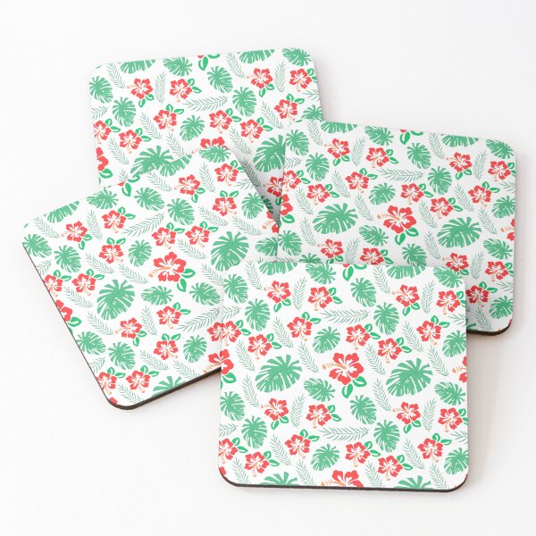 Item preview, Tropical Hibiscus and Palm Leaves Pattern designed and sold by adlkh.