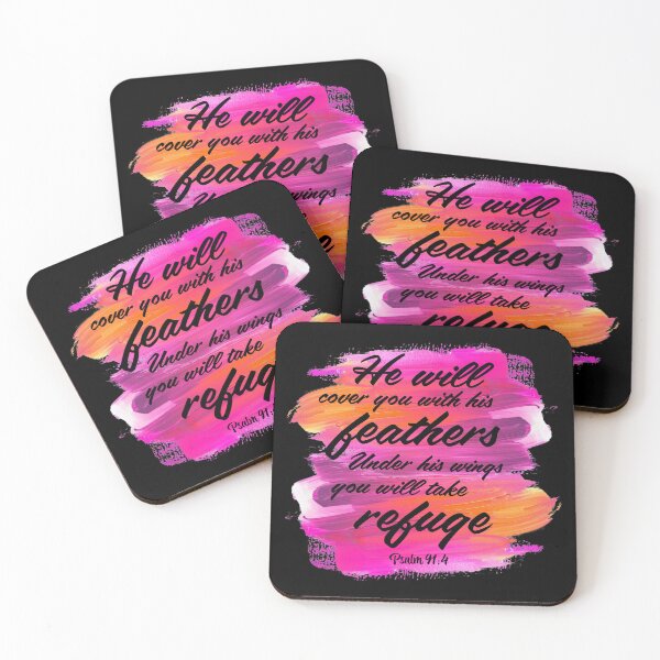 Item preview, Covered in His Feathers – Psalm 91:4 | Bible Verse | Inspirational designed and sold by JirehKollezion.