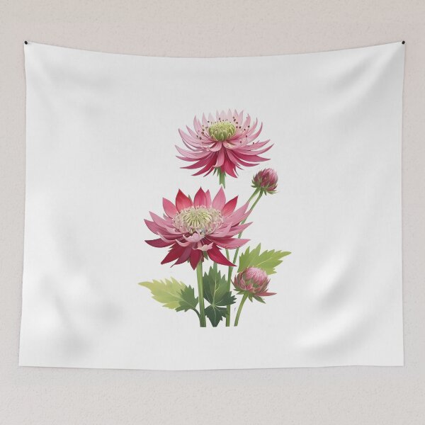 Item preview, Red Astrantia designed and sold by HOMETOWN86.