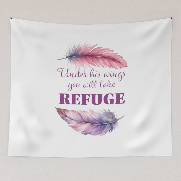 Item preview, Under His Wings – Psalm 91:4 | Bible Verse | Inspirational designed and sold by JirehKollezion.