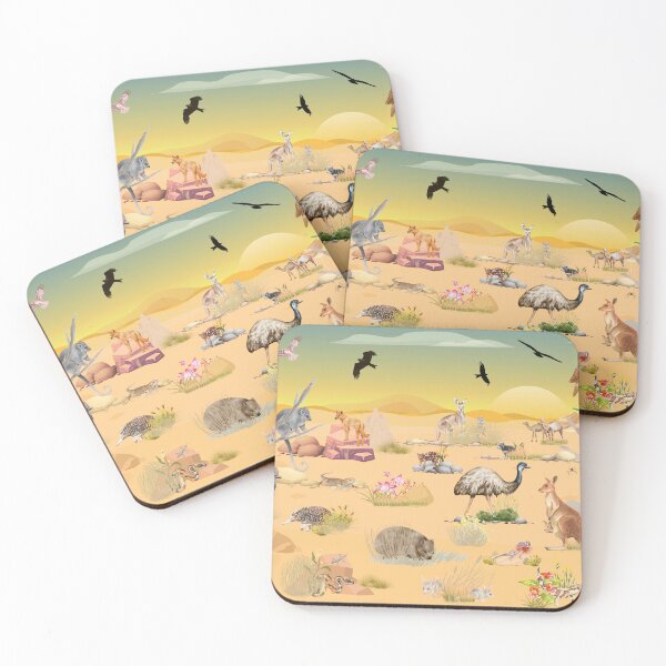 Item preview, Australian animals and plants in desert landscape designed and sold by thefrenchyviet.