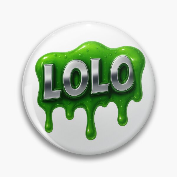 Item preview, LOLO – Chrome Lettering with Slim Neon Green (3D Effect) designed and sold by pacobull90.