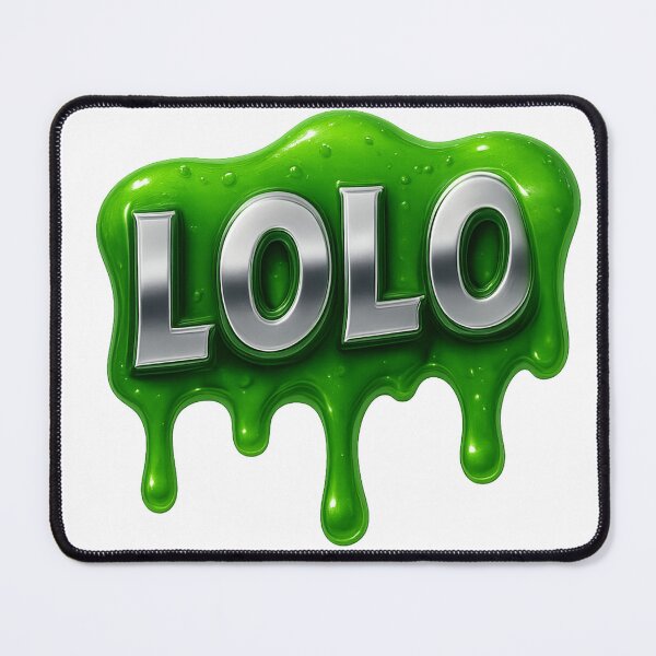 Item preview, LOLO – Chrome Lettering with Slim Neon Green (3D Effect) designed and sold by pacobull90.