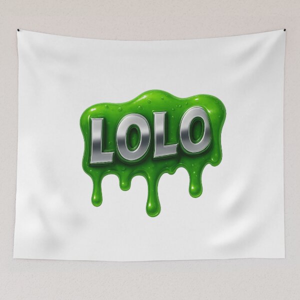 Item preview, LOLO – Chrome Lettering with Slim Neon Green (3D Effect) designed and sold by pacobull90.