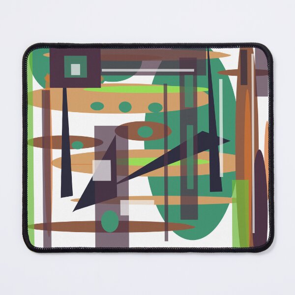 Item preview, Green, Turquoise, and Brown Geometric Abstract designed and sold by Jessielee72.
