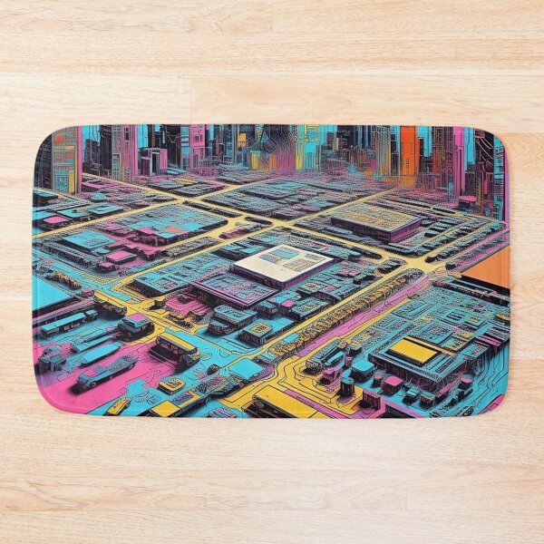 Item preview, Neon Grid Metropolis designed and sold by Esterlane.