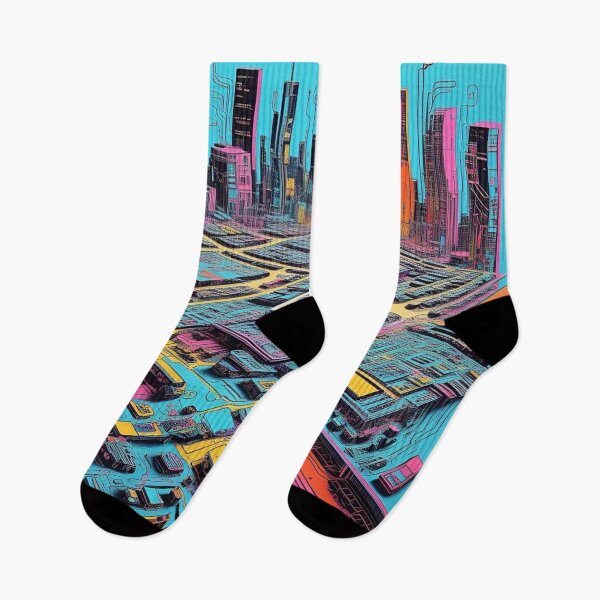 Item preview, Neon Grid Metropolis designed and sold by Esterlane.