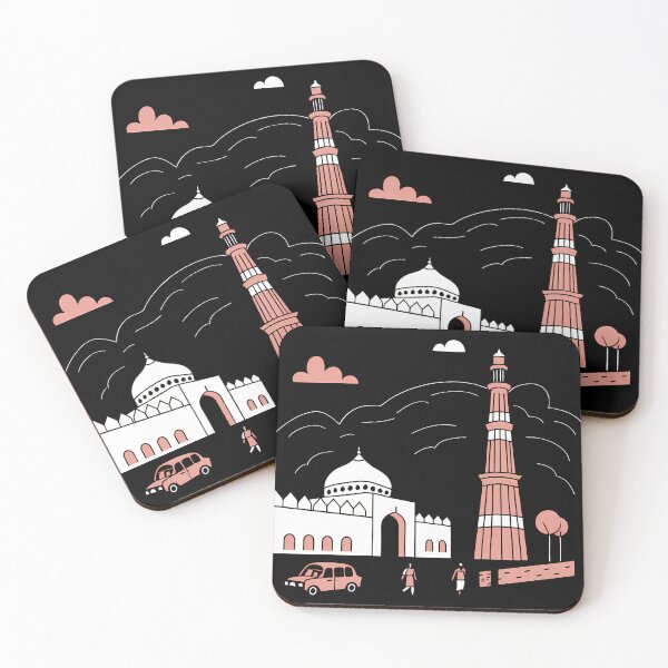 Item preview, Delhi Landmark Illustration with People designed and sold by ART ATTACK ZONE.