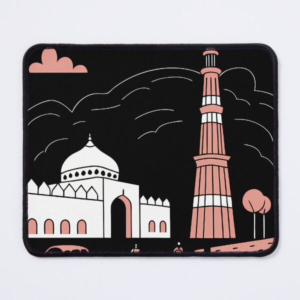 Item preview, Delhi Landmark Illustration with People designed and sold by ART ATTACK ZONE.