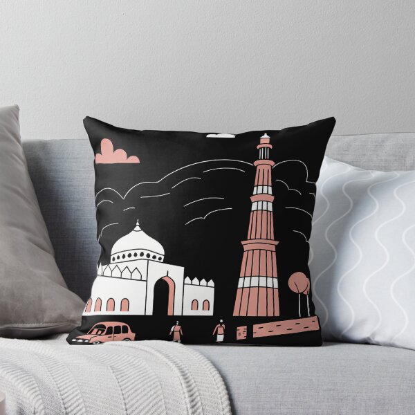 Item preview, Delhi Landmark Illustration with People designed and sold by ART ATTACK ZONE.