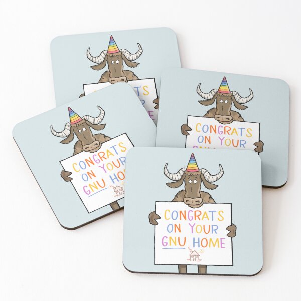 Item preview, Congratulations on your Gnu Home - Moving House Pun Cartoon designed and sold by carlbatterbee.