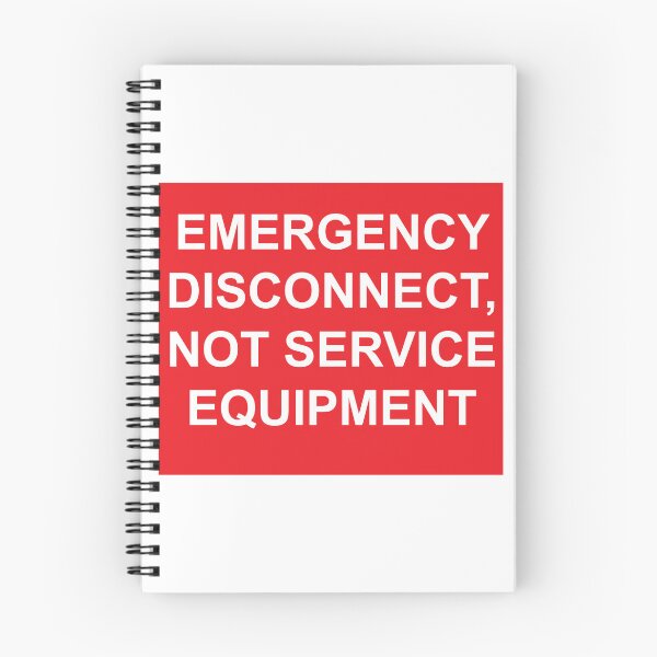 Item preview, Emergency Disconnect, Not Service Equipment Label designed and sold by Mr. Electrician.