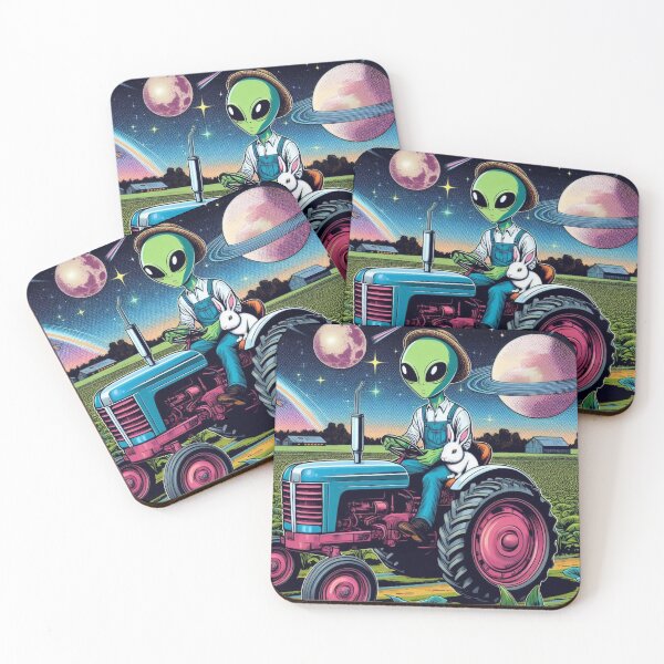 Item preview, alien farmer and cute bunny designed and sold by Dogandesighn.