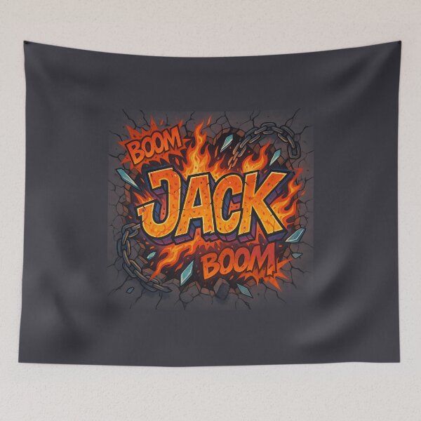 Item preview, Jack – Boom Blast Fury | Explosive Comic Book Style Name Art designed and sold by VoidBloom Studio.