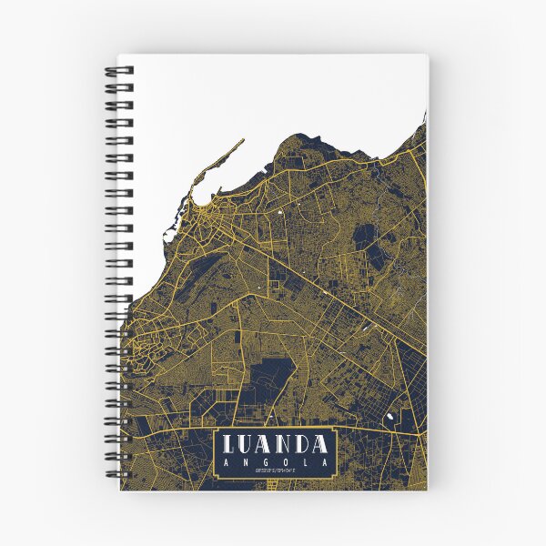Item preview, Luanda City Map of Angola - Gold Art Deco designed and sold by deMAP.