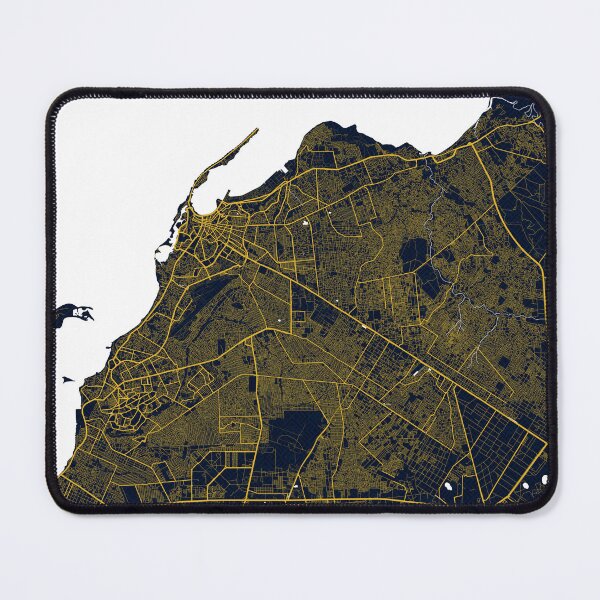 Item preview, Luanda City Map of Angola - Gold Art Deco designed and sold by deMAP.