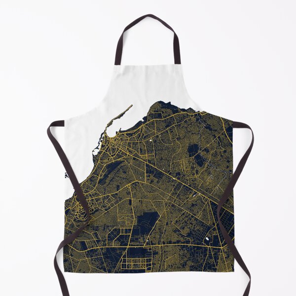 Item preview, Luanda City Map of Angola - Gold Art Deco designed and sold by deMAP.