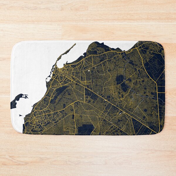 Item preview, Luanda City Map of Angola - Gold Art Deco designed and sold by deMAP.