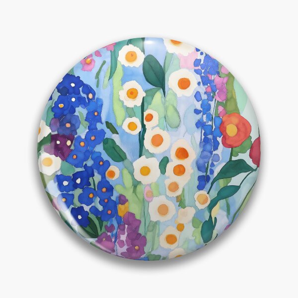 Item preview, Climbing colorful flowers on light blue background designed and sold by P&U Fabric.
