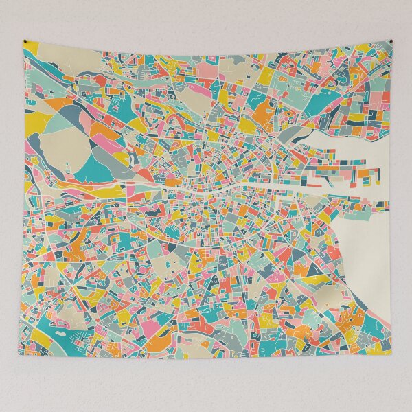 Item preview, DUBLIN CITY STREET MAP designed and sold by JazzberryBlue.