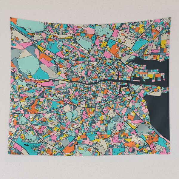 Item preview, DUBLIN CITY STREET MAP designed and sold by JazzberryBlue.