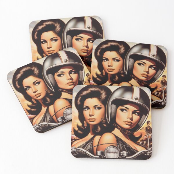 Item preview, Retro Biker Girls designed and sold by PulpVintage.