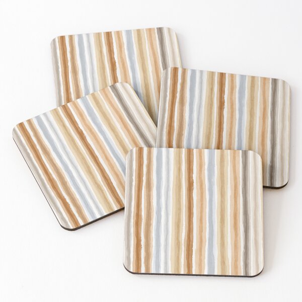Item preview, Bright Neutral Earth Tones Striped Pattern designed and sold by sheprint.
