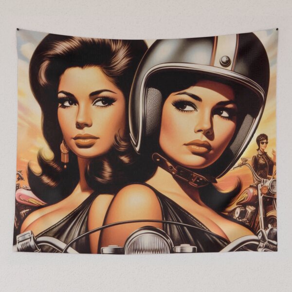 Item preview, Retro Biker Girls designed and sold by PulpVintage.