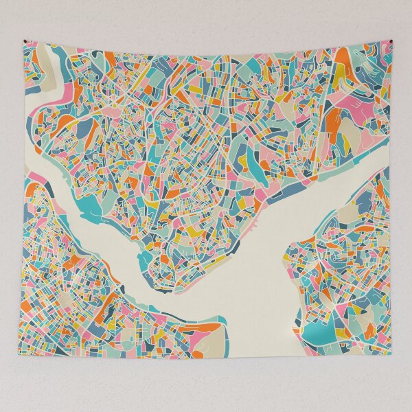 Item preview, ISTANBUL CITY STREET MAP designed and sold by JazzberryBlue.