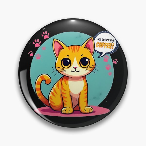 Item preview, Sleepy Cat Cafe "Not Before My Coffee!" designed and sold by Ayutthaya Vibes.