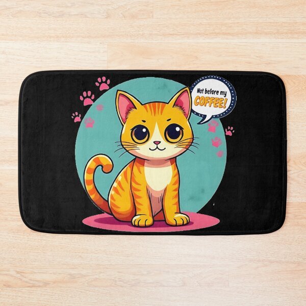 Item preview, Sleepy Cat Cafe "Not Before My Coffee!" designed and sold by Ayutthaya Vibes.