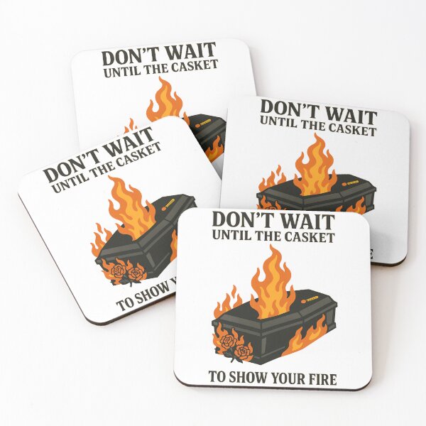 Item preview, Don’t Wait Until the Casket to Show Your Fire – Inspirational Gothic T-Shirt designed and sold by TeeTimeTreasure.