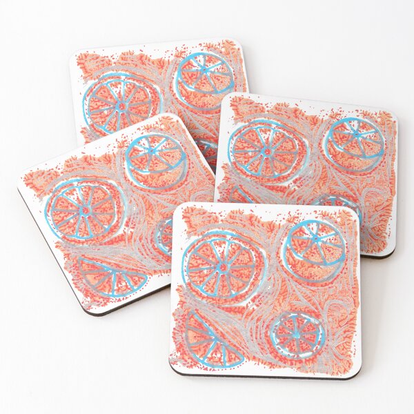 Item preview, Silver and Blue Oranges - Print designed and sold by PaintingPositives.