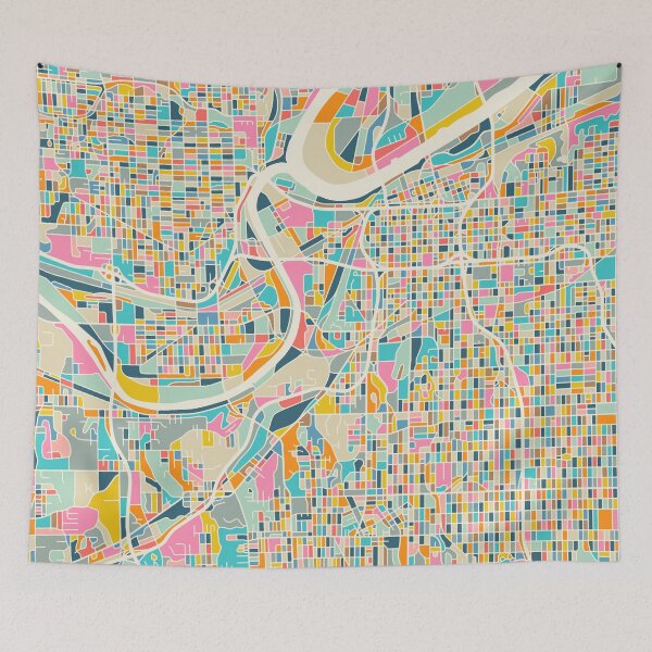 Item preview, KANSAS CITY STREET MAP designed and sold by JazzberryBlue.