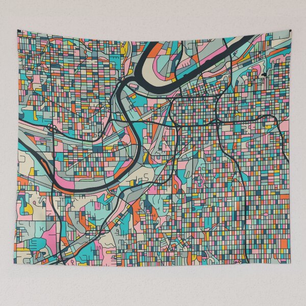 Item preview, KANSAS CITY STREET MAP designed and sold by JazzberryBlue.