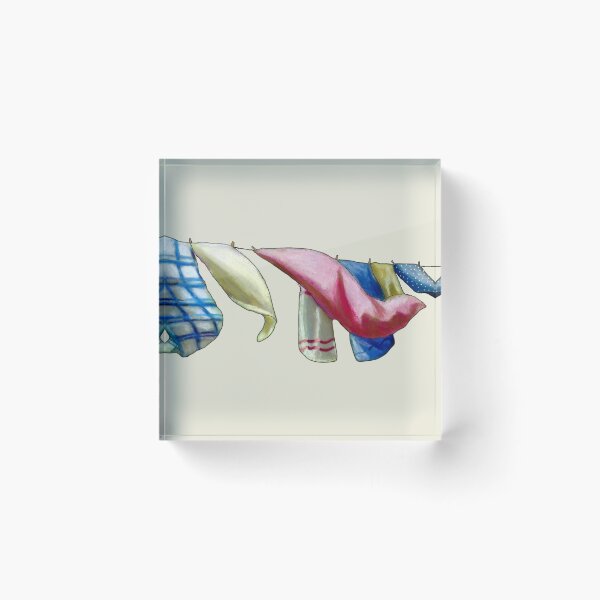 Item preview, Laundry on Clothesline Flapping in Summer Breeze designed and sold by JoyfulWhimsy.
