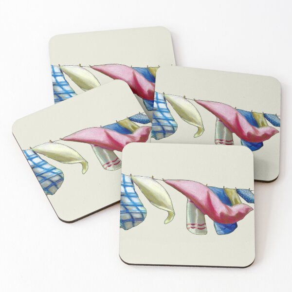 Item preview, Laundry on Clothesline Flapping in Summer Breeze designed and sold by JoyfulWhimsy.