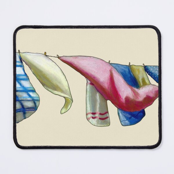 Item preview, Laundry on Clothesline Flapping in Summer Breeze designed and sold by JoyfulWhimsy.