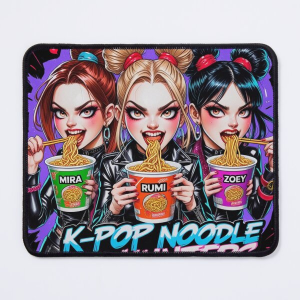 Item preview, K-POP NOODLE HUNTERS – Funny Anime Girl Ramen Squad Art (Kewi Style) designed and sold by WeirdSketcher.