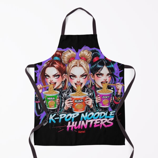 Item preview, K-POP NOODLE HUNTERS – Funny Anime Girl Ramen Squad Art (Kewi Style) designed and sold by WeirdSketcher.