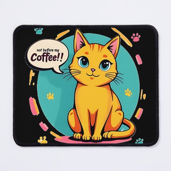 Item preview, Blue-Eyed Cat Cafe "Not Before My Coffee!!" designed and sold by Ayutthaya Vibes.