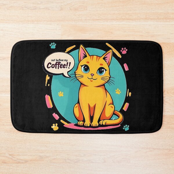 Item preview, Blue-Eyed Cat Cafe "Not Before My Coffee!!" designed and sold by Ayutthaya Vibes.
