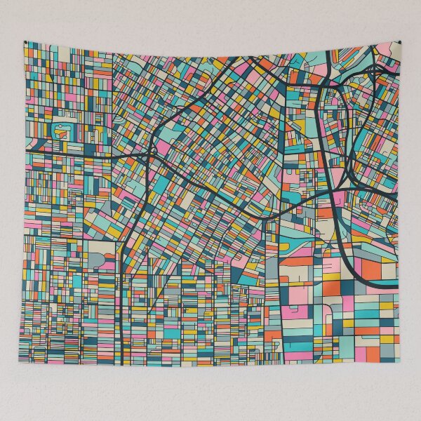 Item preview, LOS ANGELES CITY STREET MAP designed and sold by JazzberryBlue.