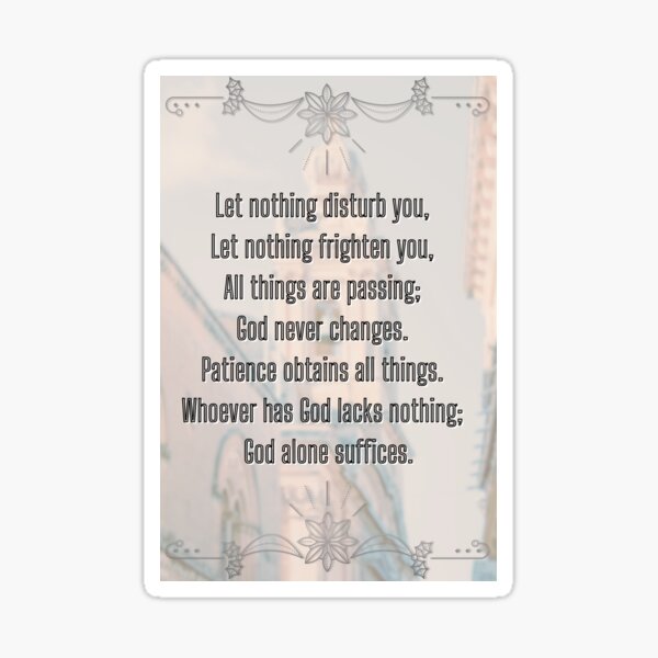 Item preview, St. Teresa of Ávila Prayer – Catholic Bookmark Design designed and sold by Stella Maris Designs.