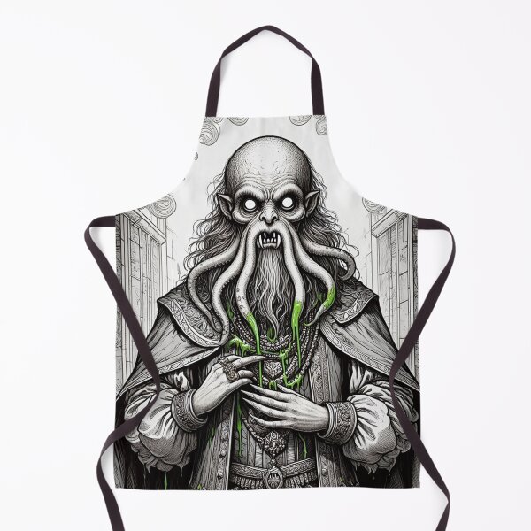 Item preview, Eldritch dark Lord of dread Dagon cult Cthulhu follower of Darkmere staring at you with his eyes of the void designed and sold by Vintage Designs +.