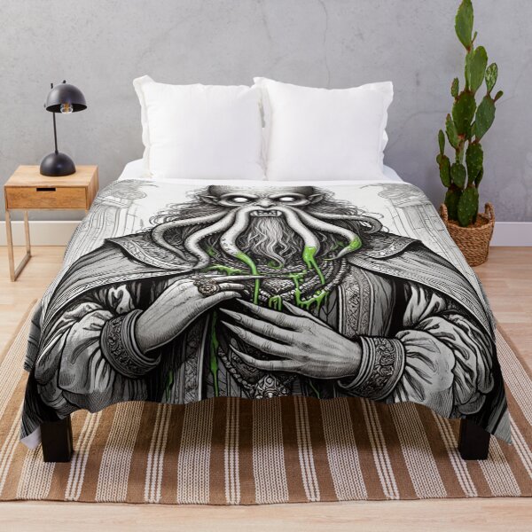 Item preview, Eldritch dark Lord of dread Dagon cult Cthulhu follower of Darkmere staring at you with his eyes of the void designed and sold by Vintage Designs +.