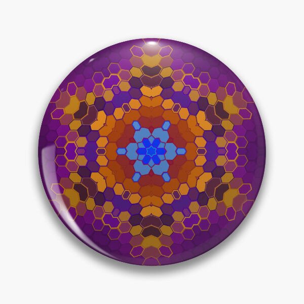 Item preview, Hex Mandala Purple Orange and Blue designed and sold by WormholeOrbital.
